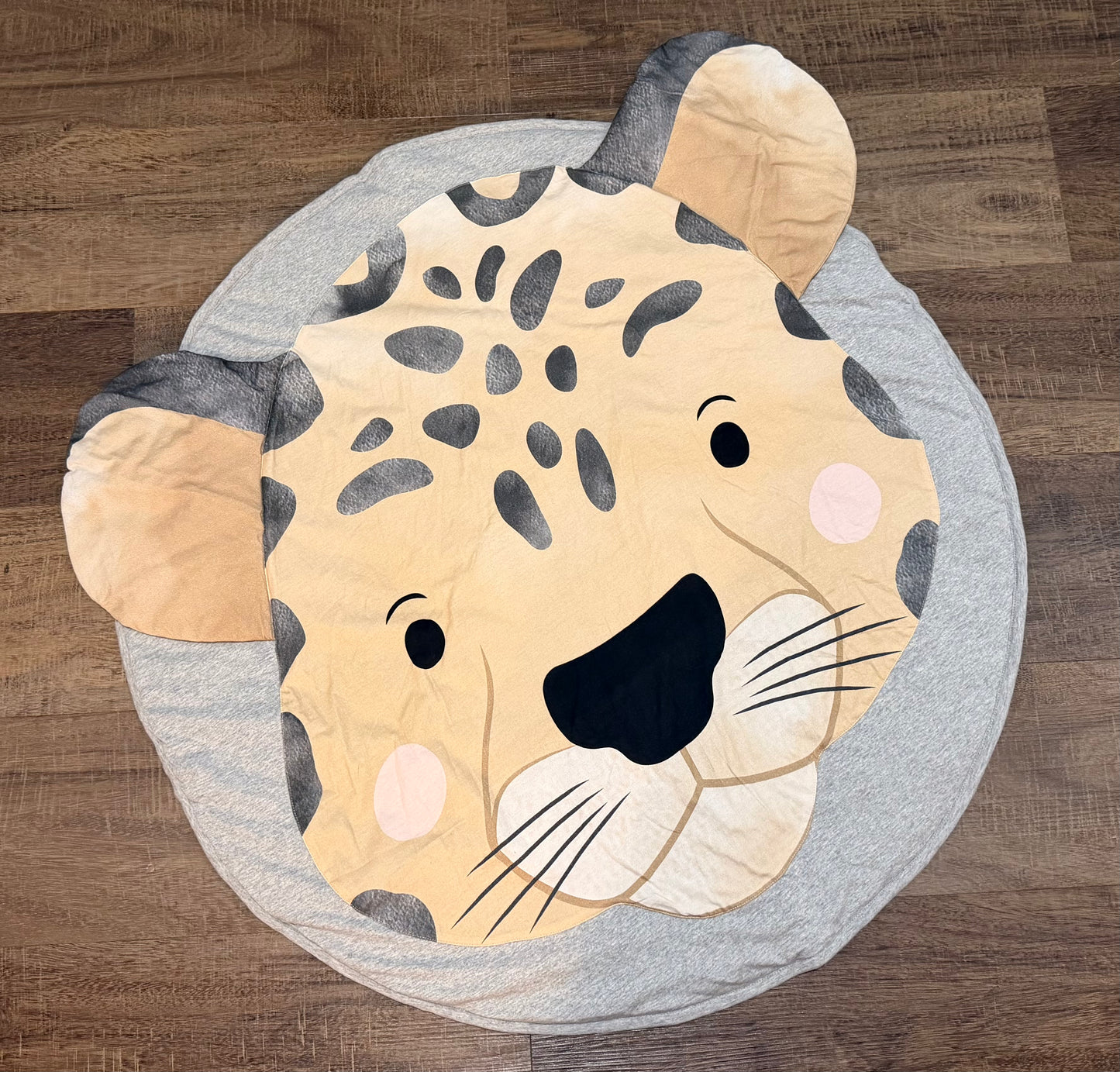 Cheetah Cotton Round Play Mat 100cm