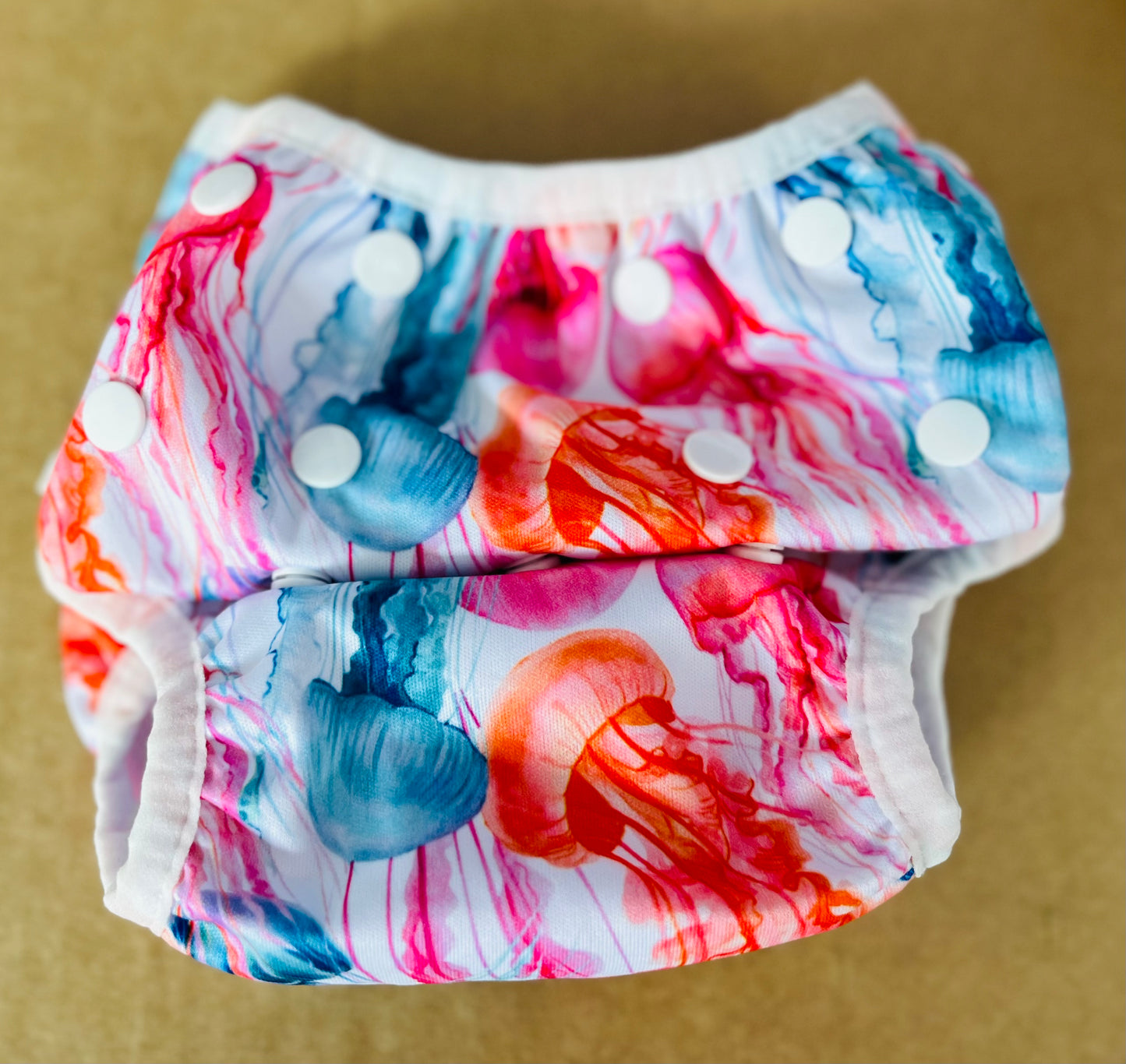 Pink Jellyfish Reusable OSFM Swim Nappy