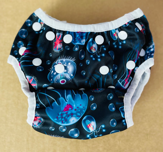 Dark Jellyfish Reusable Swim Nappy