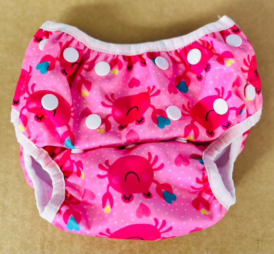 Pink Crabs Reusable Swim Nappy