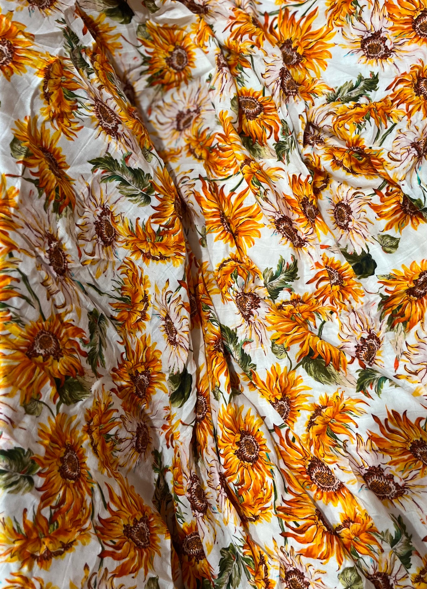 Sunflowers Bamboo Cotton Swaddle