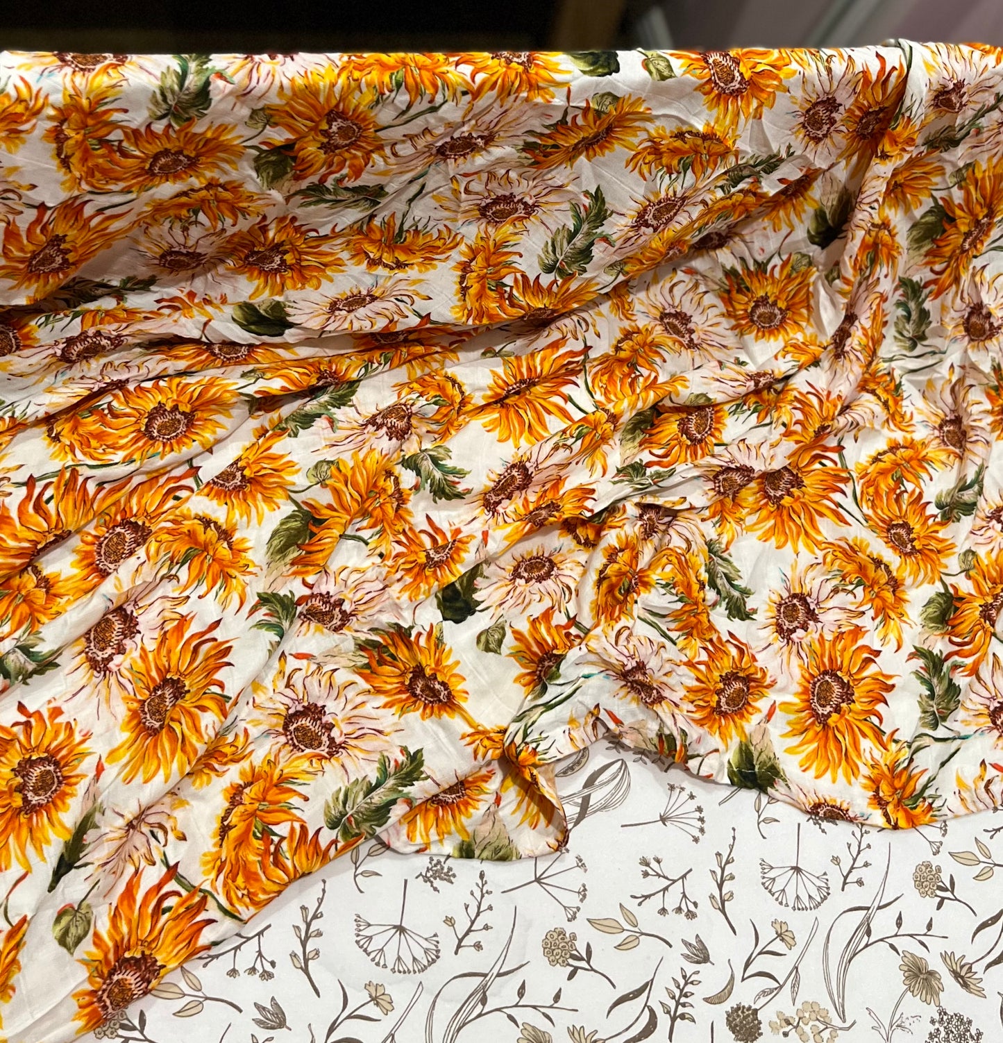 Sunflowers Bamboo Cotton Swaddle