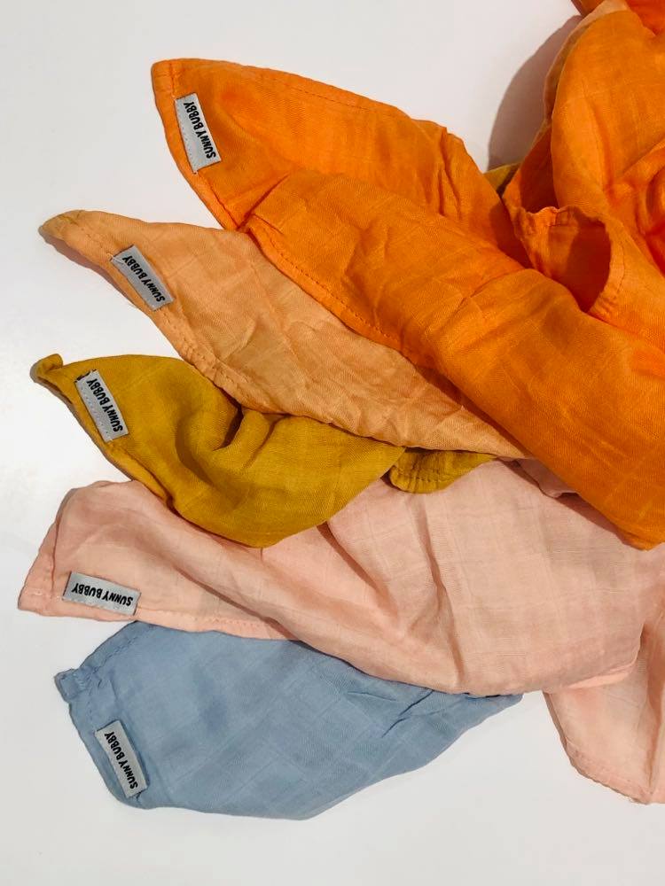 Orange Orchard Bamboo Cotton Cloth
