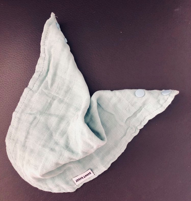 Mint Green Bandana Bib/Neck Sun Cover