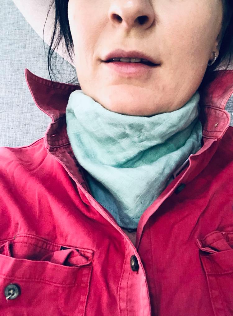 Mint Green Bandana Bib/Neck Sun Cover