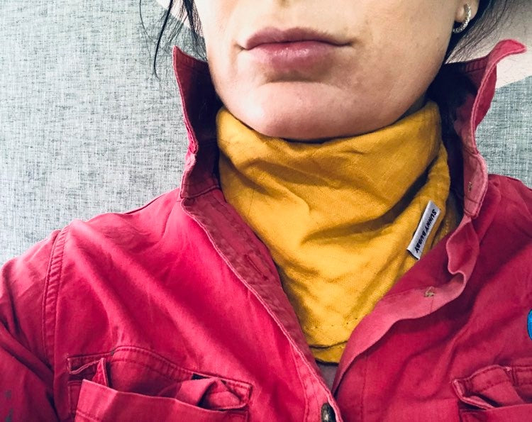 Mustard Bandana Bib/Neck Sun Cover