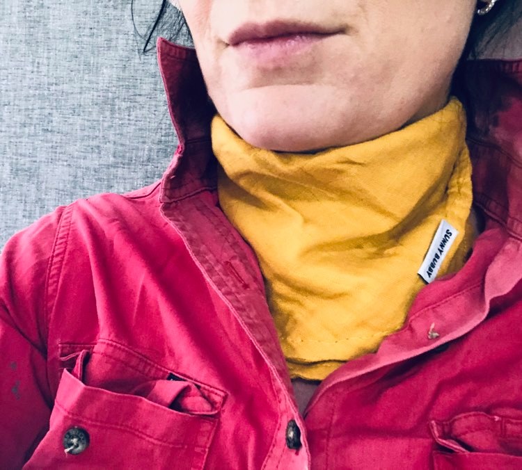Mustard Bandana Bib/Neck Sun Cover