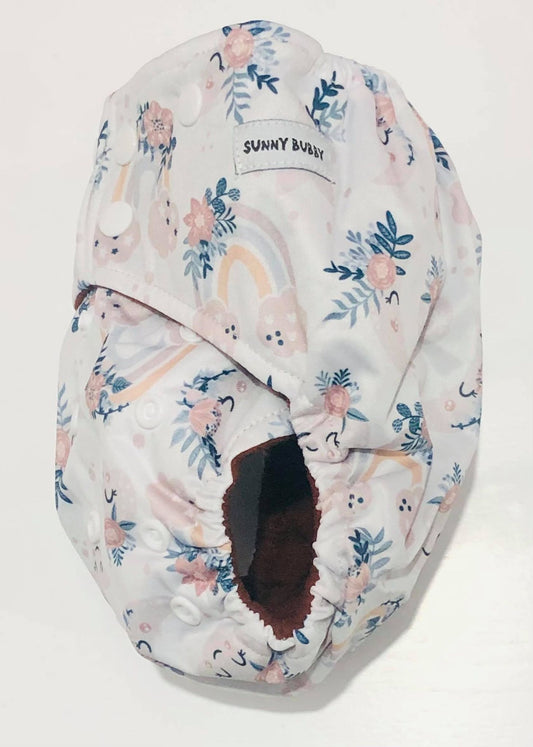 Pastel Skies OSFM Coffee Fleece Pocket MCN