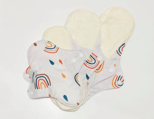 Rainbows Reusable Bamboo Cotton Cloth Pads