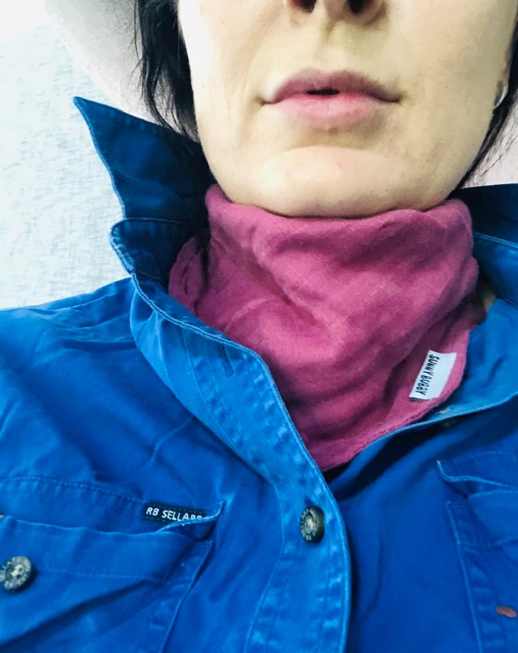 Rose Bandana Bib/Neck Sun Cover