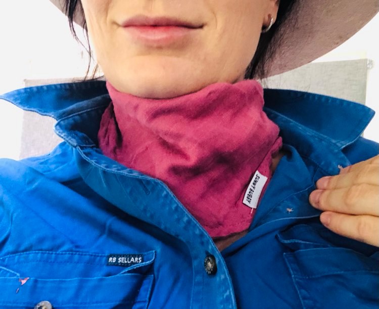 Rose Bandana Bib/Neck Sun Cover