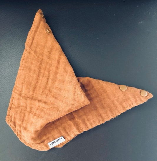 Shades of Brown Bandana Bib/Neck Sun Cover