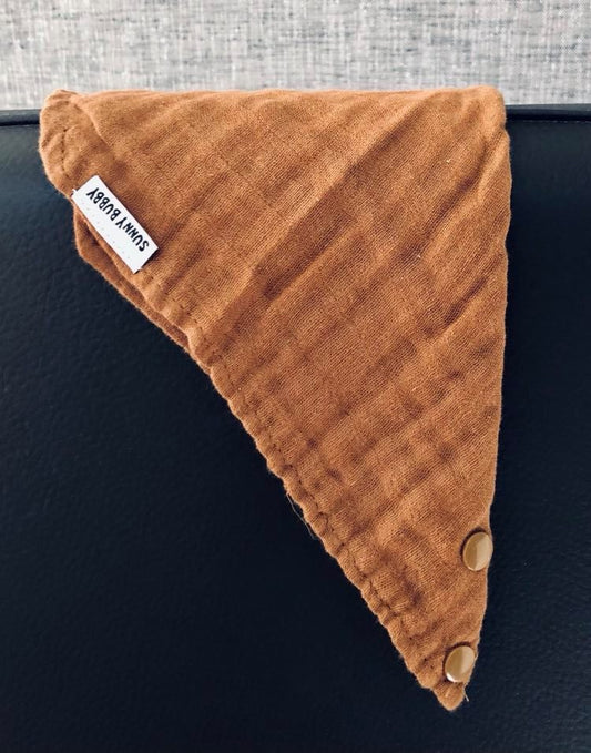 Shades of Brown Bandana Bib/Neck Sun Cover