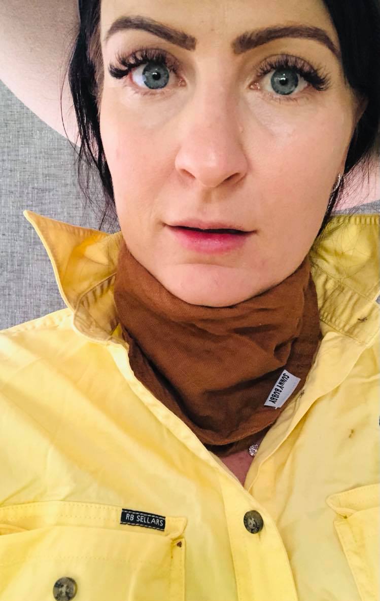 Shades of Brown Bandana Bib/Neck Sun Cover