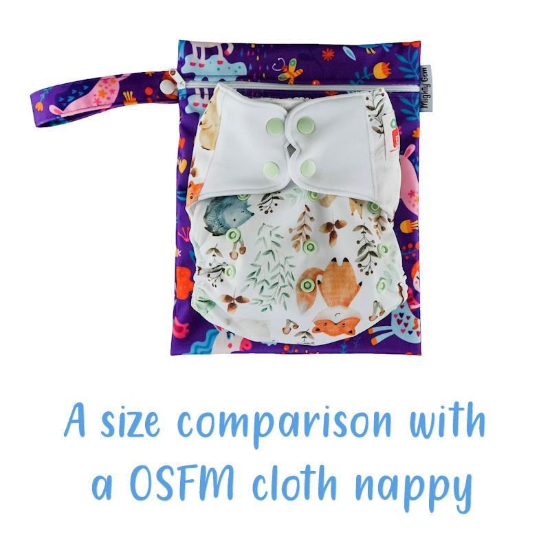 Best Friends & Rainbows Medium Wet Bag with a double PUL layer