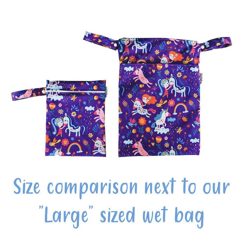 Best Friends & Rainbows Medium Wet Bag with a double PUL layer