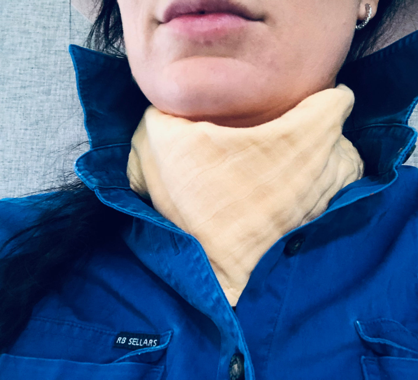 Sunny Yellow Bandana Bib/Neck Sun Cover