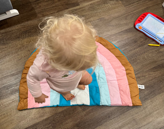 Rainbow Cotton Round Play Mats