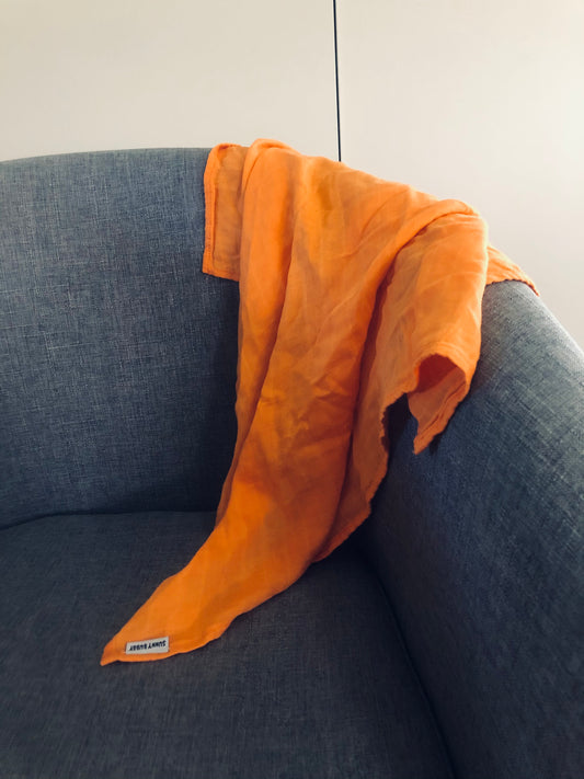 Orange Orchard Bamboo Cotton Cloth