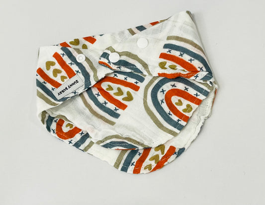 Rainbow Love Bandana Bib/Neck Sun Cover