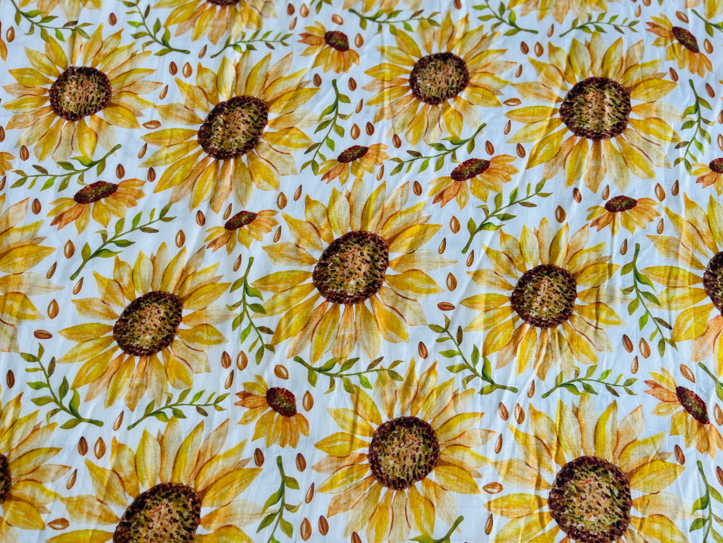 Sunflowers Bamboo & Organic Cotton Fitted Cot Sheet