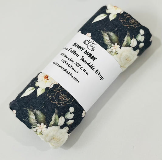 Roses Bamboo Cotton Swaddle