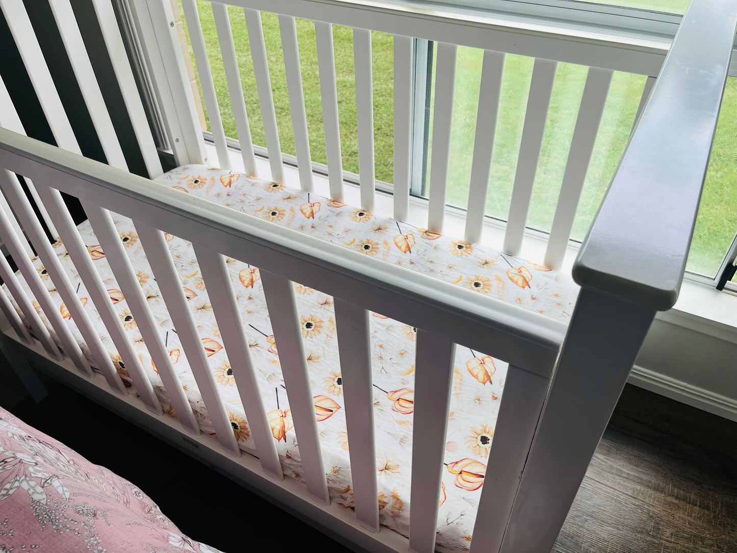 Peace Lily Bamboo & Organic Cotton Fitted Cot Sheet