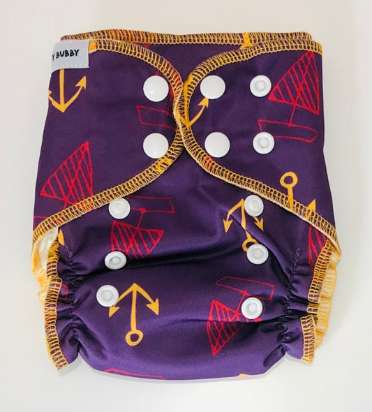 Boats & Anchors Bamboo Cotton Newborn All in One MCN