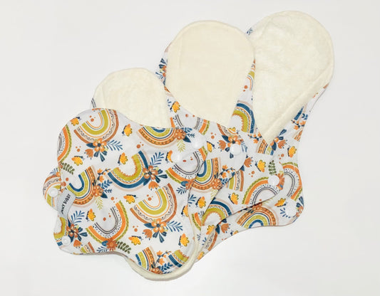 Boho Rainbows Reusable Bamboo Cotton Cloth Pads