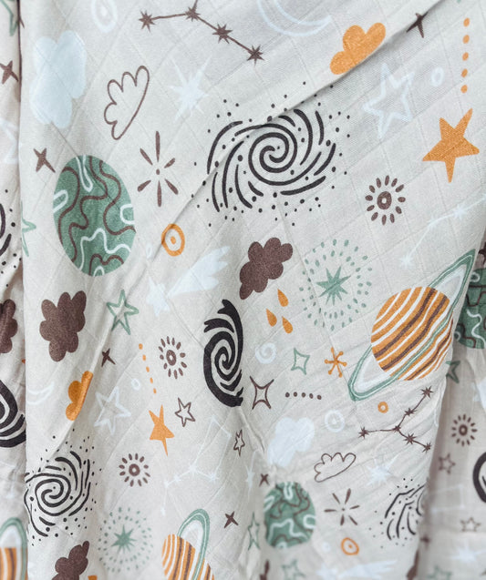 Solar System Bamboo Cotton Swaddle