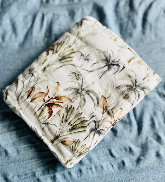 Palms Bamboo Cotton Swaddle