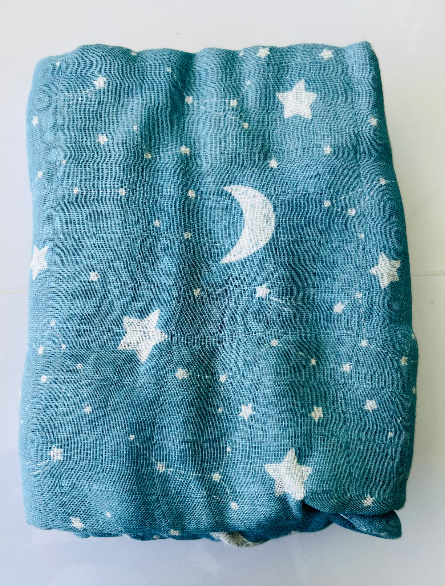 Moon & Stars 100% Muslin Cotton Swaddle