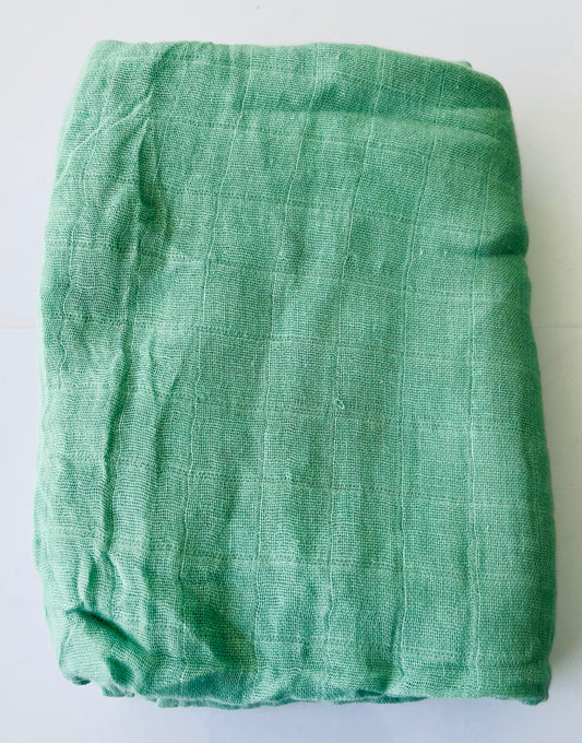 Green 100% Muslin Cotton Swaddle