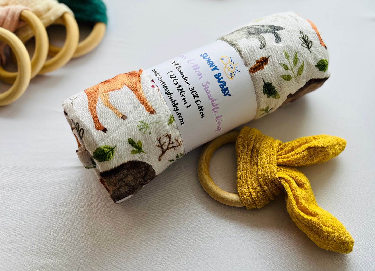 Deer Bear Bamboo Cotton Swaddle