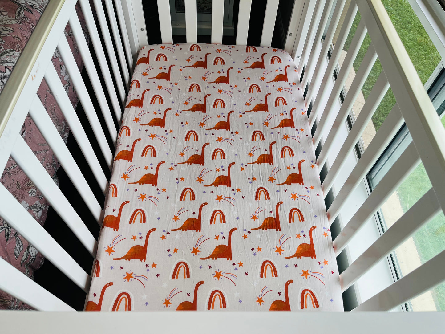 Dinosaurs Bamboo & Organic Cotton Fitted Cot Sheet