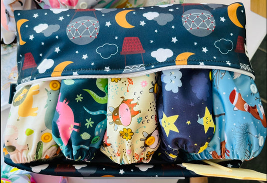 Dark Balloons Nappy Wet Bag POD