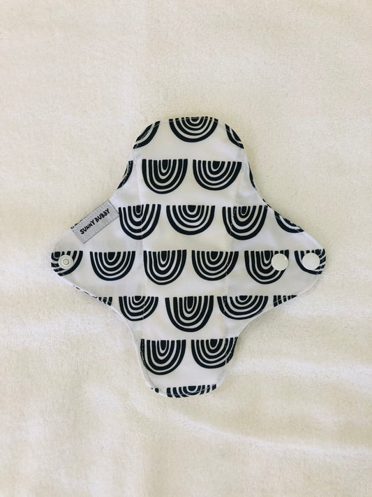 B&W Rainbows Reusable Bamboo Cotton Cloth Pads
