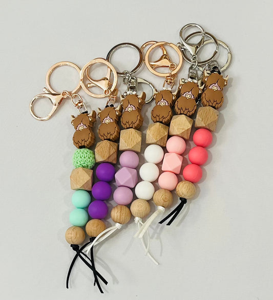Handmade Highland Cow Key Chains