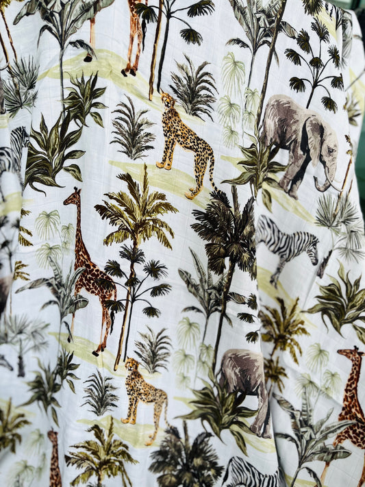 Safari Bamboo Cotton Swaddle