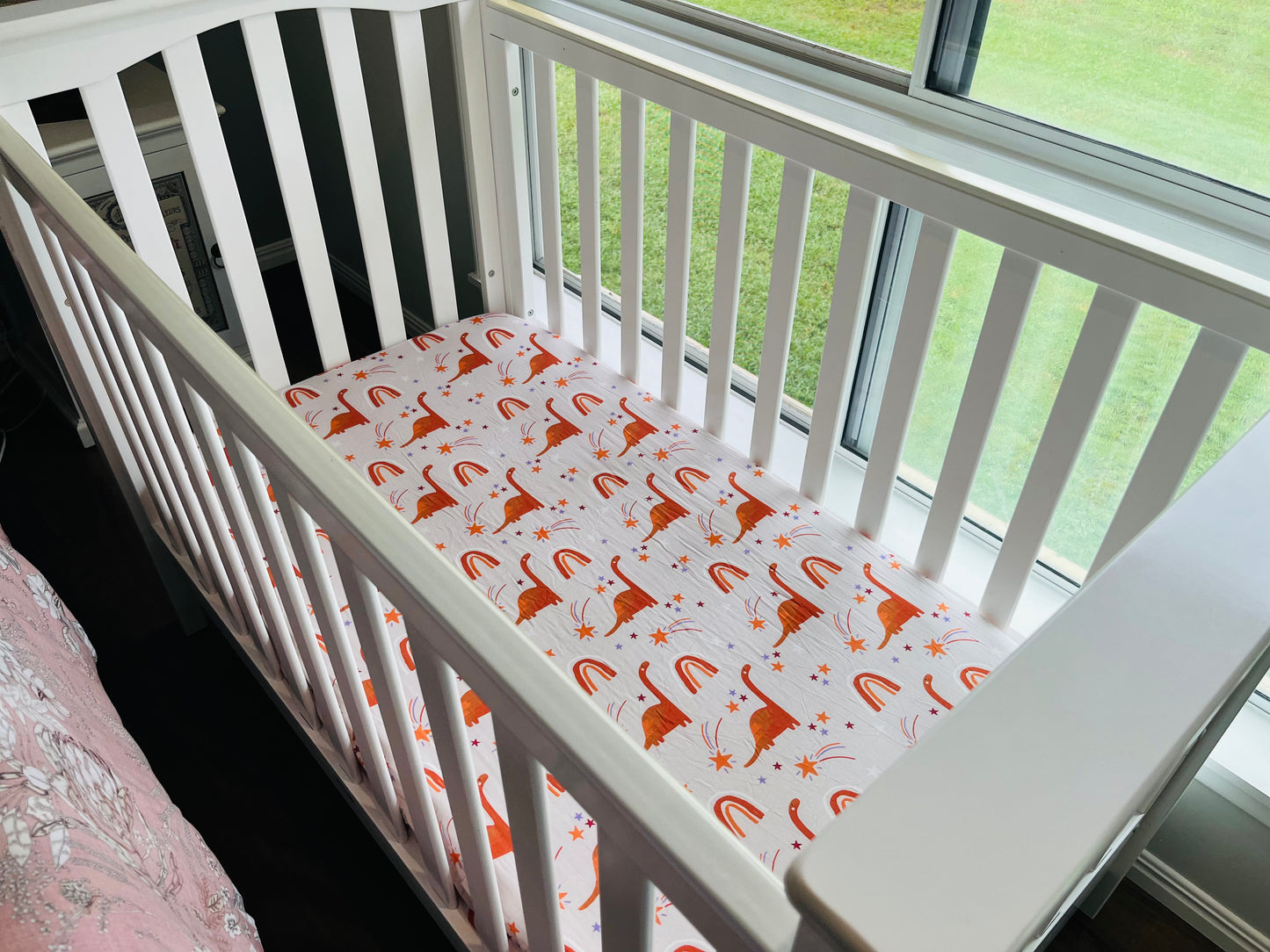 Dinosaurs Bamboo & Organic Cotton Fitted Cot Sheet