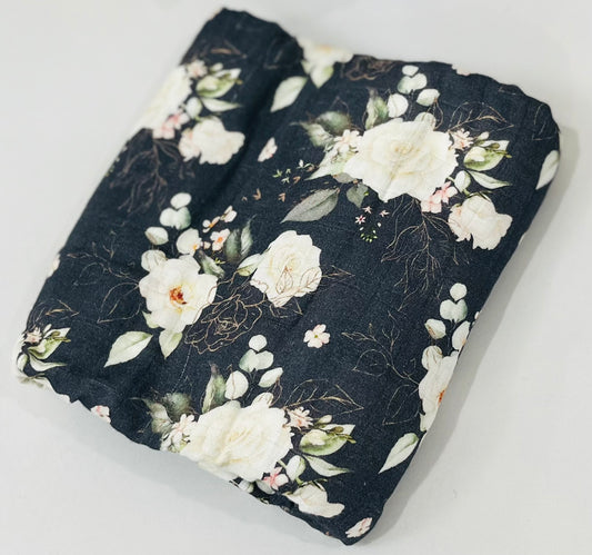 Roses Bamboo Cotton Swaddle