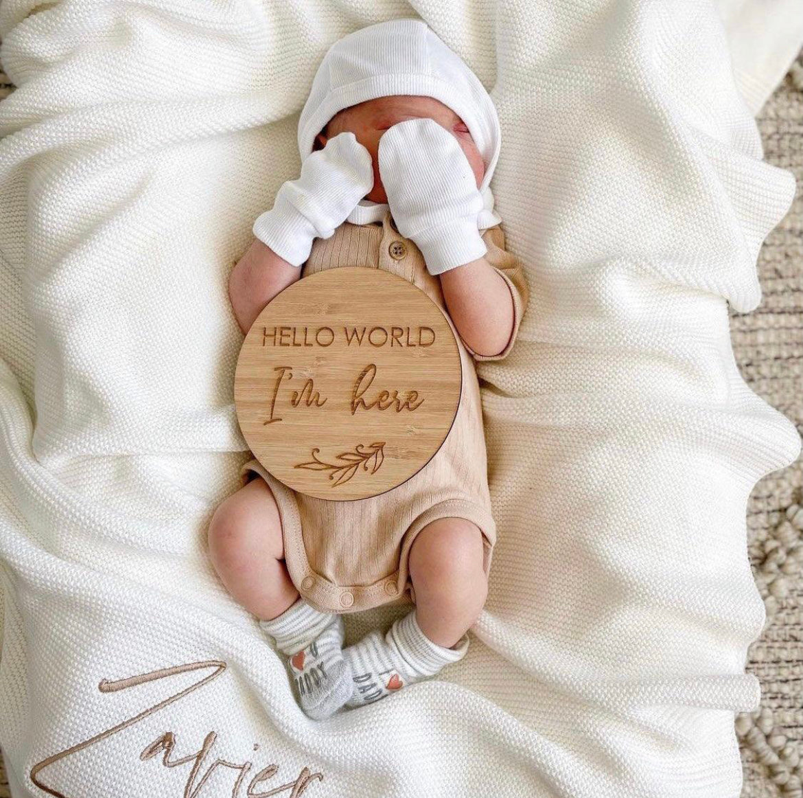 Milk Ribbed Organic Mittens