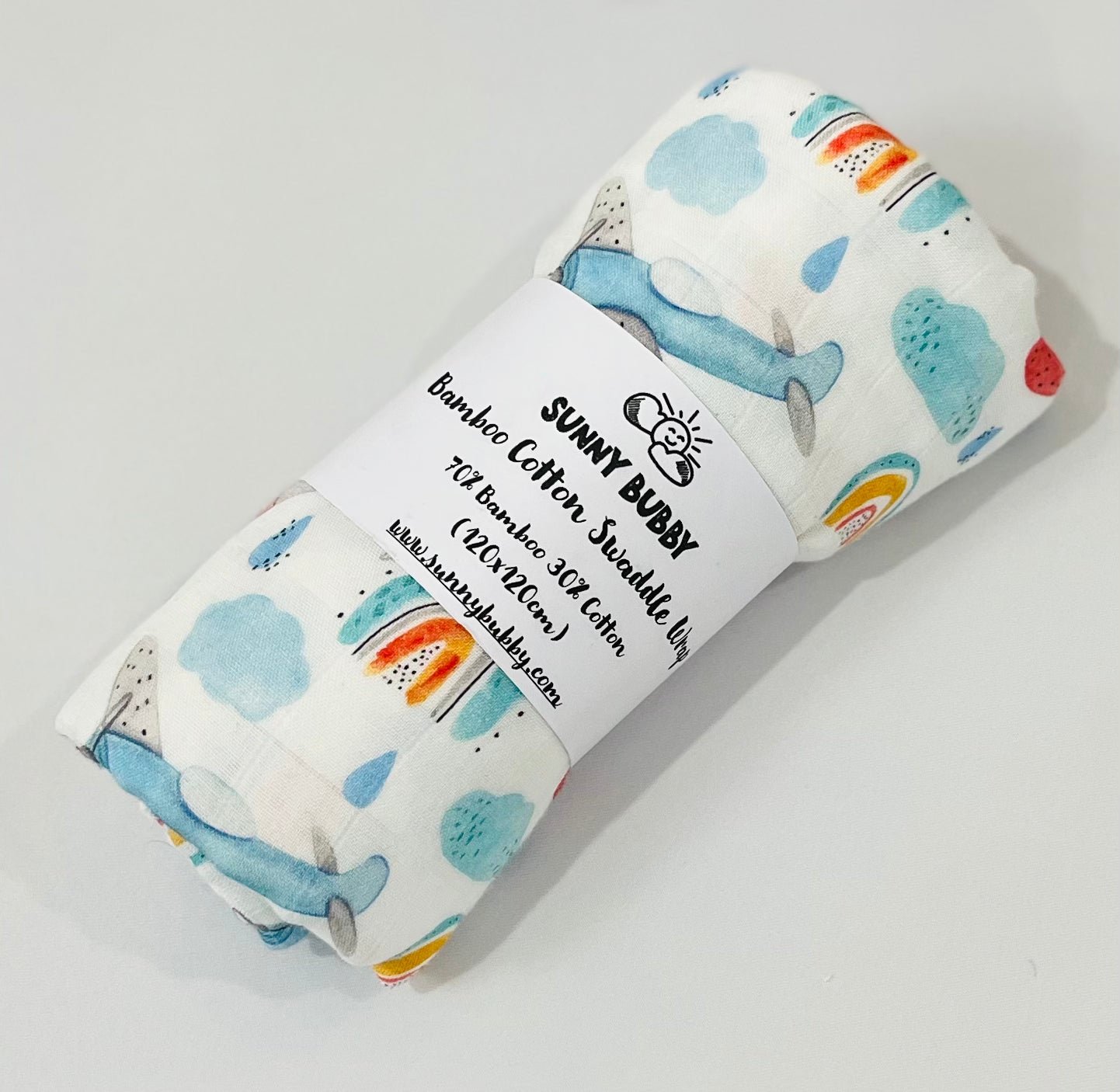 Pastel Skies Bamboo Cotton Swaddle