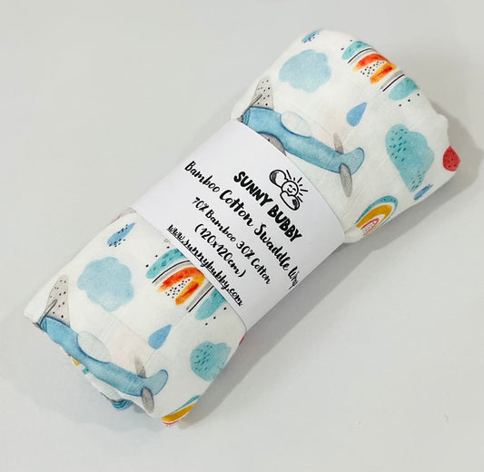 Pastel Skies Bamboo Cotton Swaddle