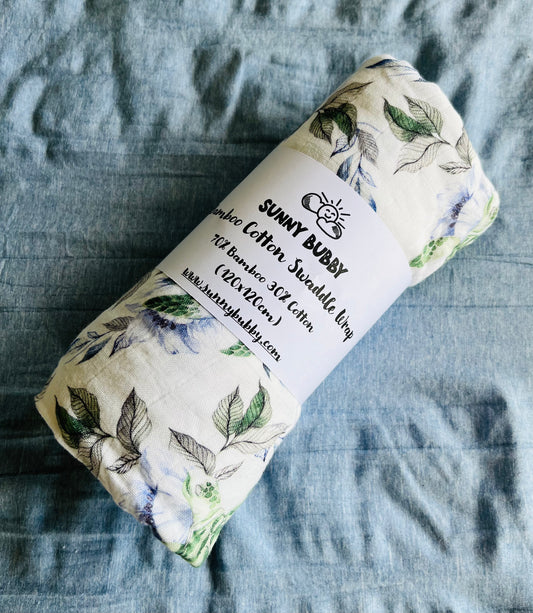Turtles Bamboo Cotton Swaddle