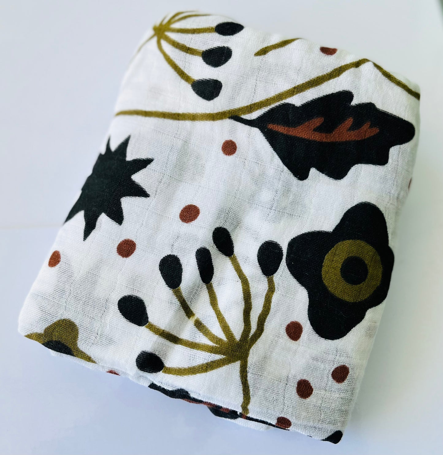 Autumn 100% Muslin Cotton Swaddle
