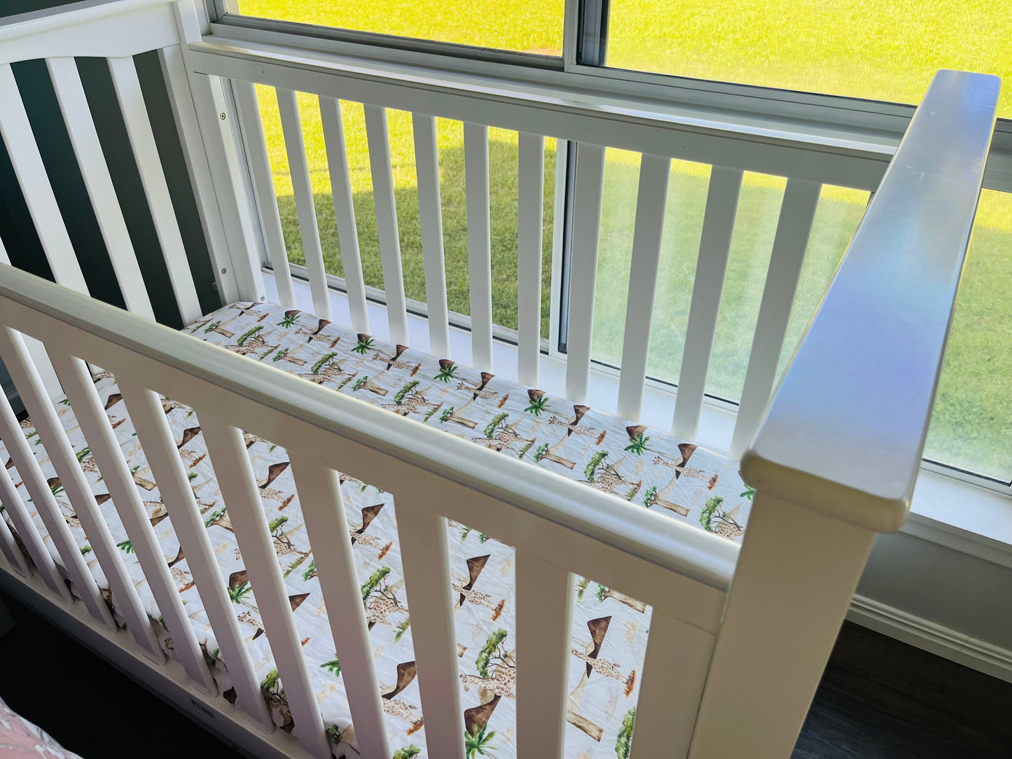 Giraffes Bamboo & Organic Cotton Fitted Cot Sheet