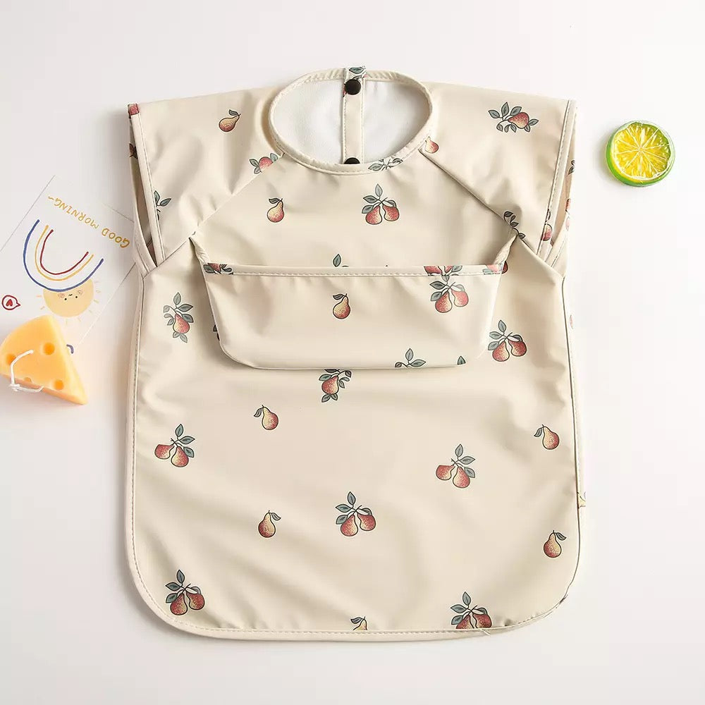 Recycled Polyester Sleeveless Baby Smock Bib with Pocket