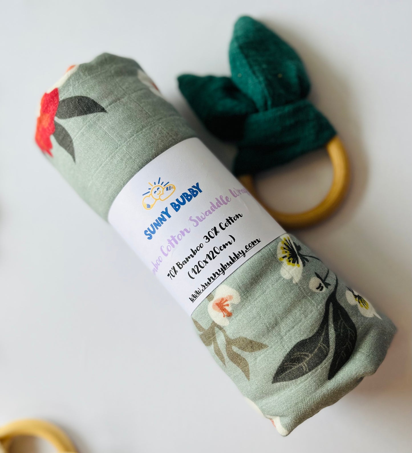 Poppies Bamboo Cotton Swaddle