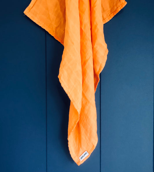 Orange Orchard Bamboo Cotton Cloth